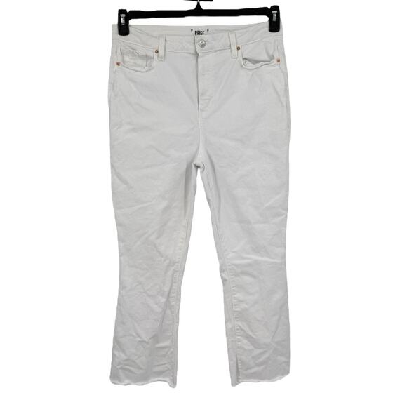 Paige Claudine Claudine Flared Ankle-Crop Jeans white size 32 - Picture 1 of 6